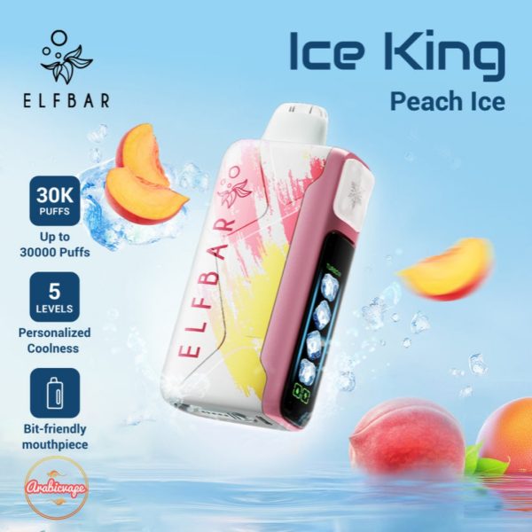 Elf Bar Ice King 30000 Puffs- Peach Ice