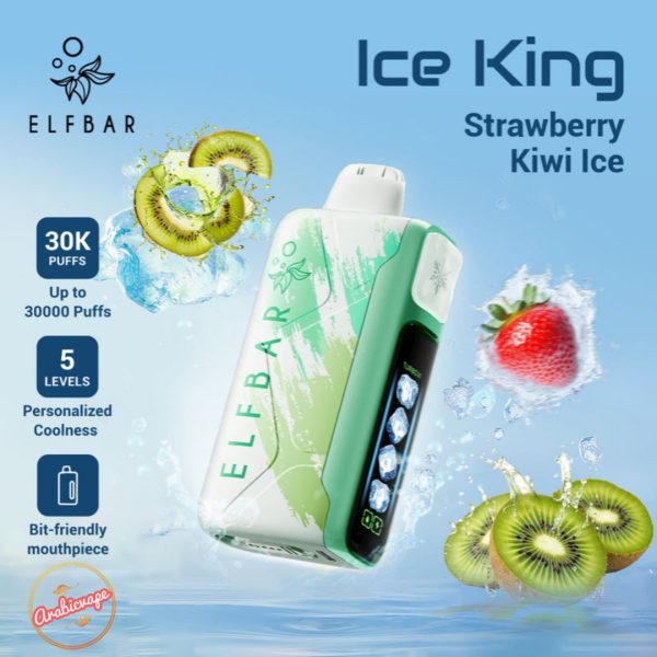 Elf Bar Ice King 30000 Puffs- Strawberry Kiwi Ice