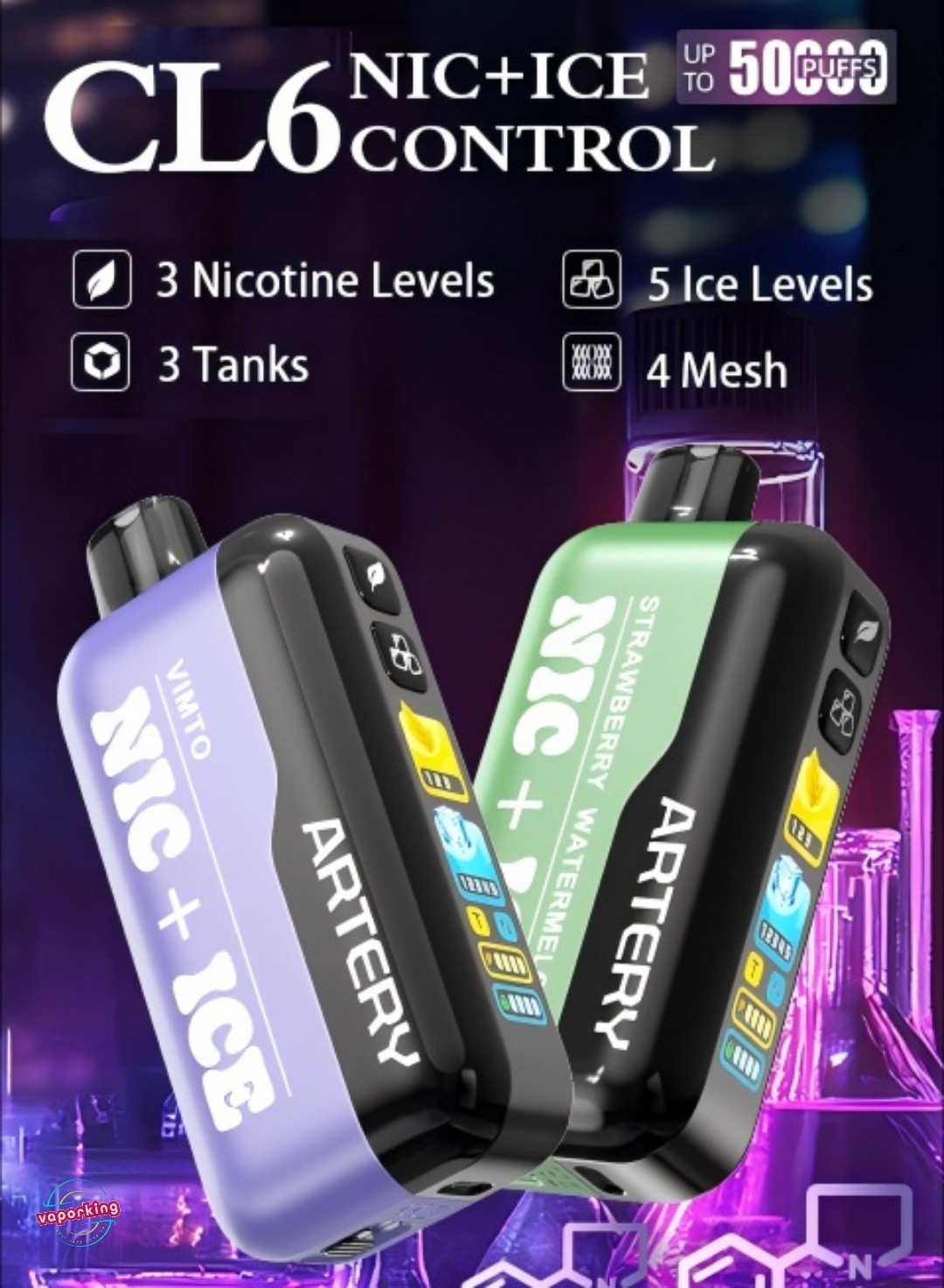 Artery-Ferocious-CL6-50000-Puffs.jpg Artery Ferocious CL6 50k Puffs NIC-ICE Edition In the UAE - Image 1